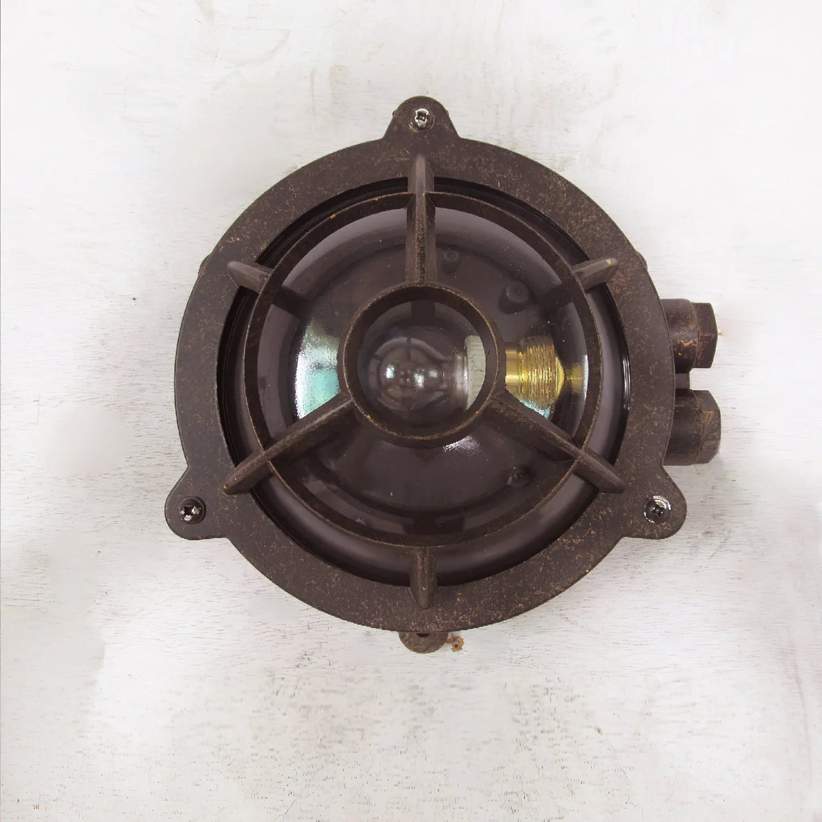 Wall Sconce | Die-Cast Aluminum & Glass Shade | Moisture-Resistant