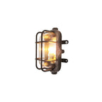 Wall Sconce | Die-Cast Aluminum & Glass Shade | Moisture-Resistant