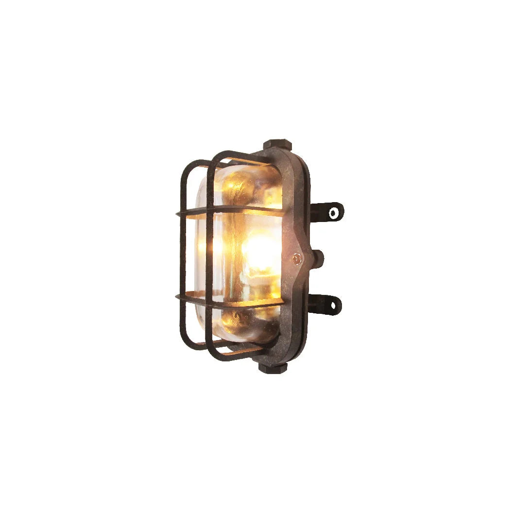 Wall Sconce | Die-Cast Aluminum & Glass Shade | Moisture-Resistant
