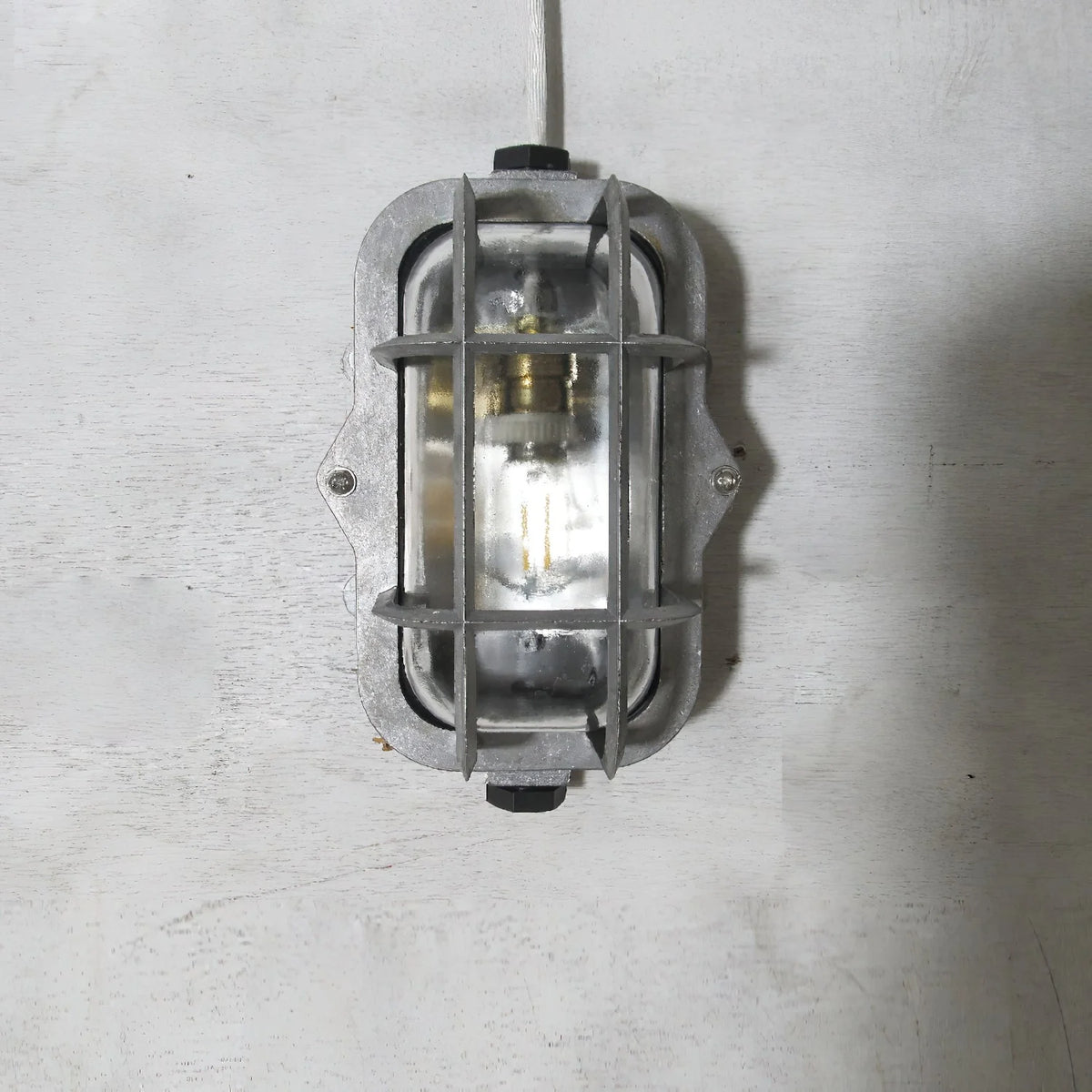 Wall Sconce | Die-Cast Aluminum & Glass Shade | Moisture-Resistant