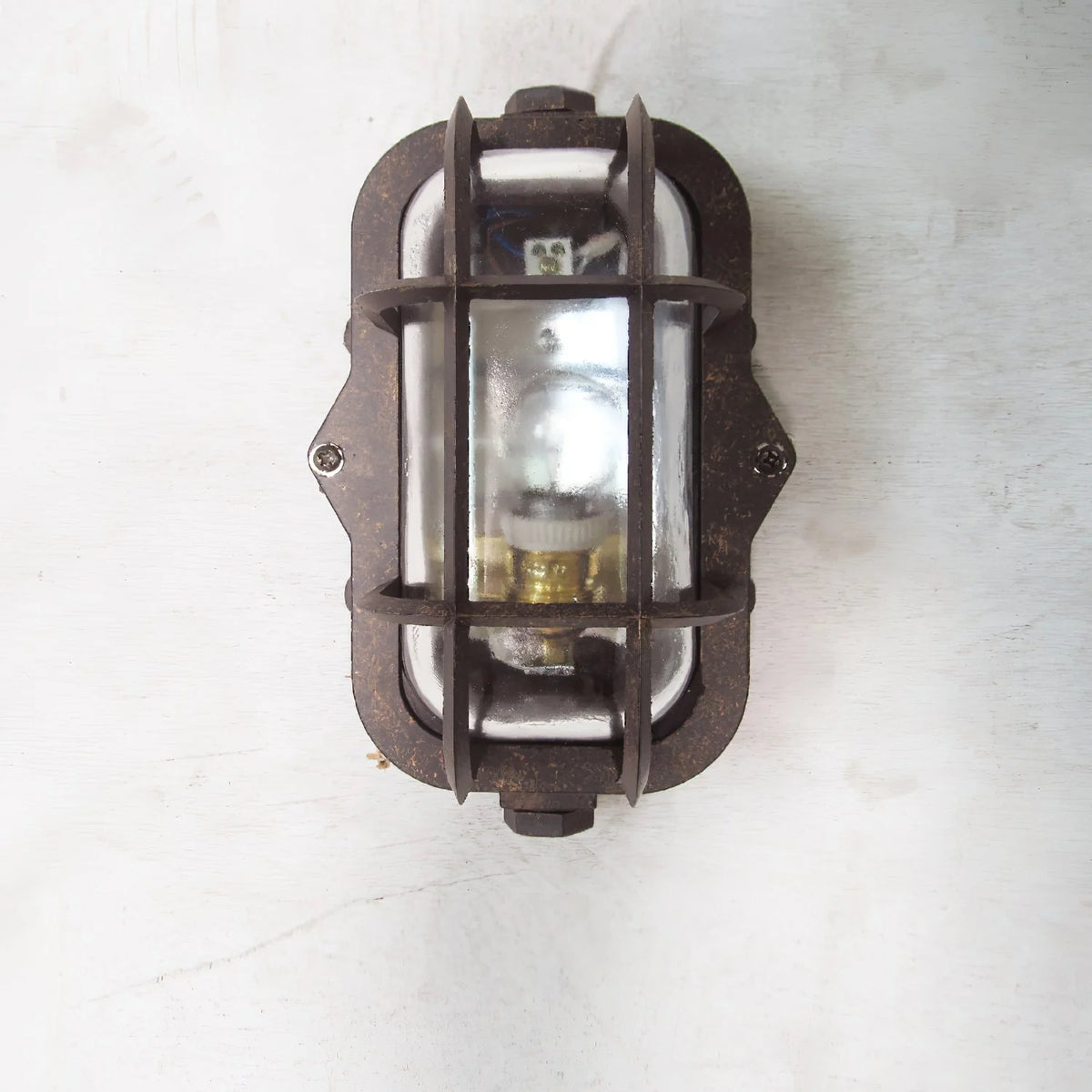 Wall Sconce | Die-Cast Aluminum & Glass Shade | Moisture-Resistant