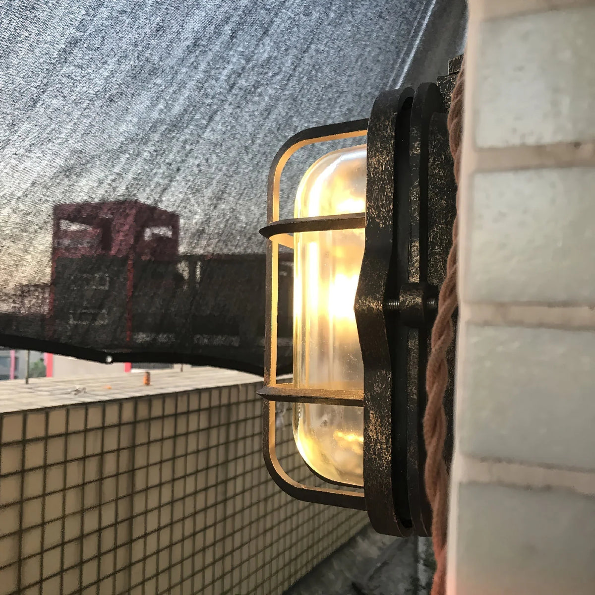 Wall Sconce | Die-Cast Aluminum & Glass Shade | Moisture-Resistant