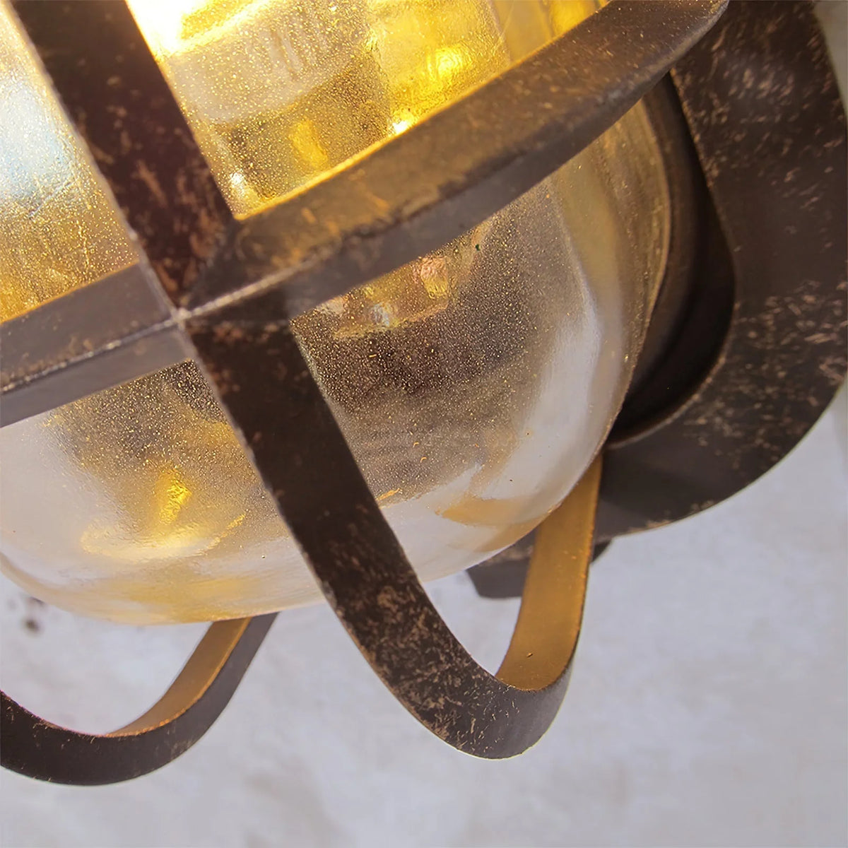 Wall Sconce | Die-Cast Aluminum & Glass Shade | Moisture-Resistant