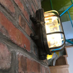 Wall Sconce | Die-Cast Aluminum & Glass Shade | Moisture-Resistant