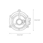 Wall Sconce | Die-Cast Aluminum & Glass Shade | Moisture-Resistant