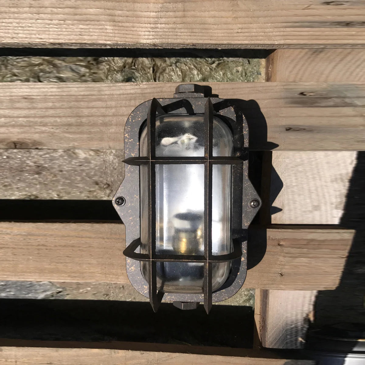 Wall Sconce | Die-Cast Aluminum & Glass Shade | Moisture-Resistant