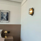 Wall Sconce | Die-Cast Aluminum & Glass Shade | Moisture-Resistant