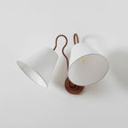 Wall Sconce | Dual-Arm Metal & Fabric Shades | Indoor Use
