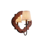 Wall Sconce | Fabric Shade & Solid Wood Body | Ø35/45 cm