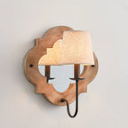 Wall Sconce | Fabric Shade & Solid Wood Body | Ø35/45 cm