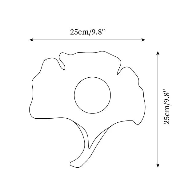Wall Sconce | Ginkgo Leaf Dimmable Fiberglass & Acrylic | 25 cm