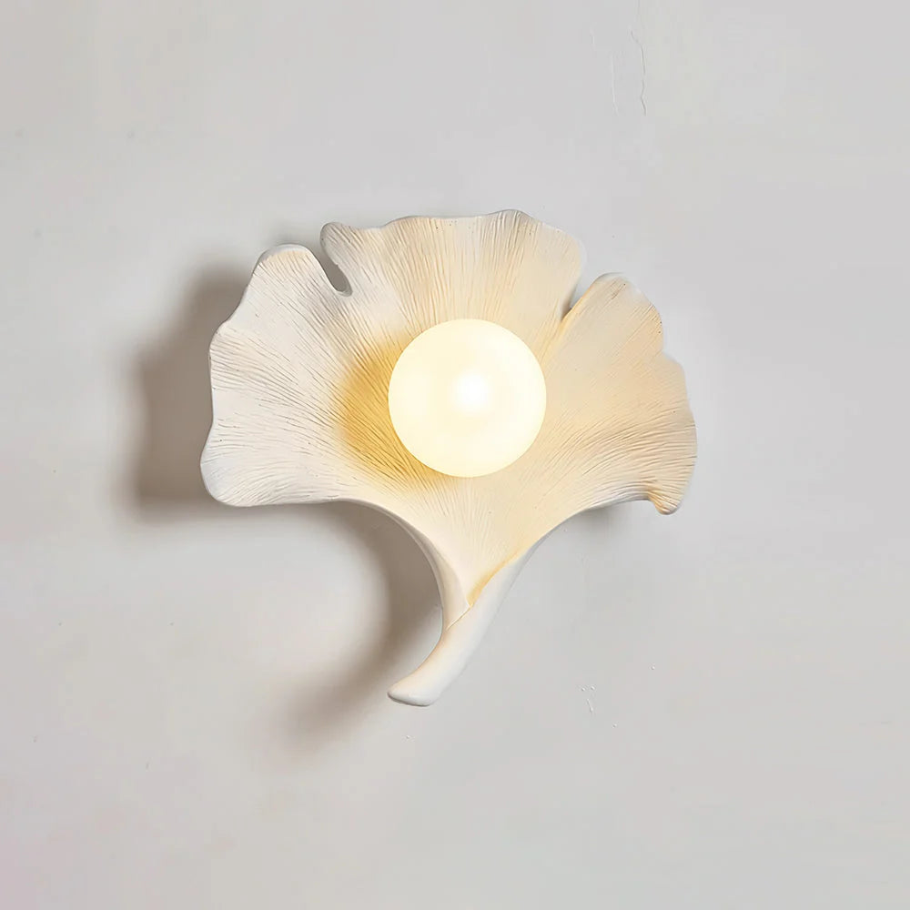 Wall Sconce | Ginkgo Leaf Dimmable Fiberglass & Acrylic | 25 cm