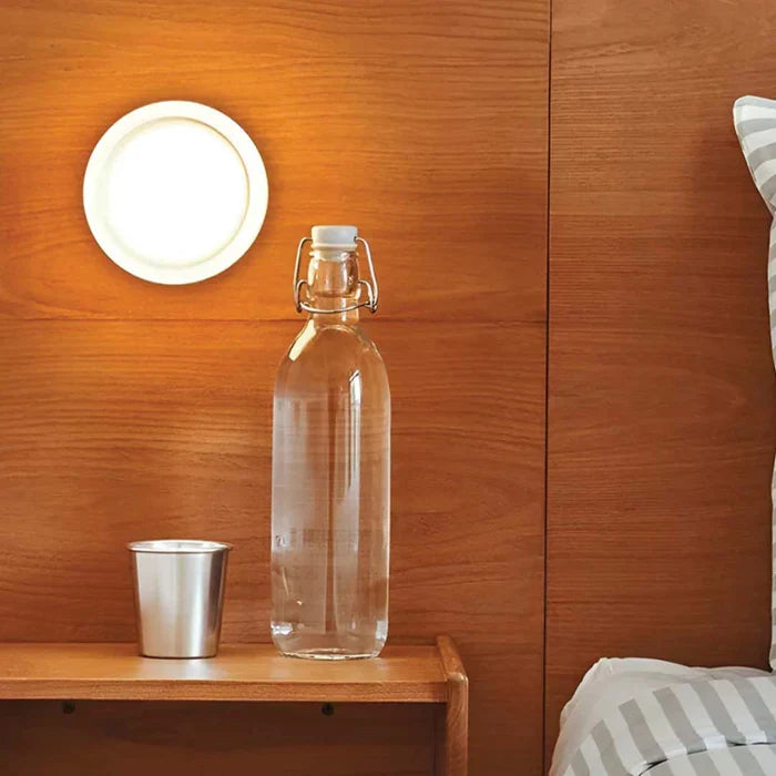 Wall Sconce | Glass Housing & Warm White LED | Push-Button Switch