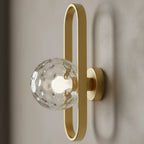 Wall Sconce | Glass & Metal | LED Bulb Included