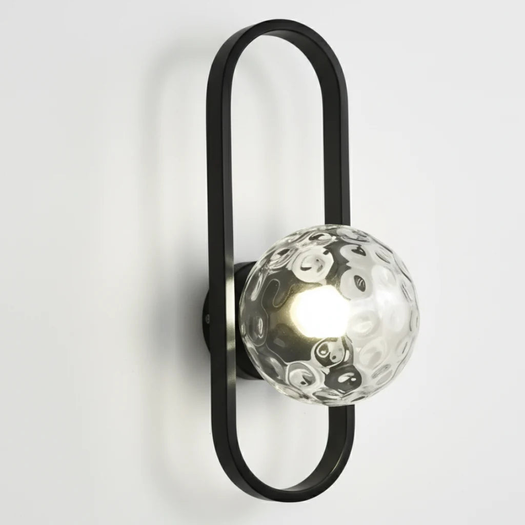 Wall Sconce | Glass & Metal | LED Bulb Included