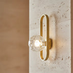 Wall Sconce | Glass & Metal | LED Bulb Included