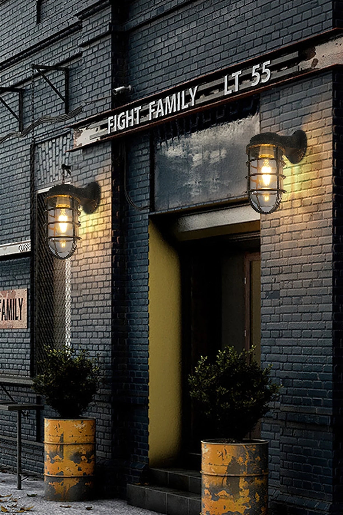 Wall Sconce | Glass Shade & Die-Cast Aluminum Body | E26/E27 Socket