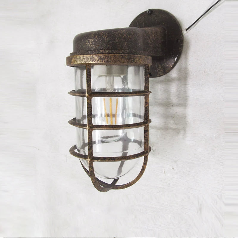 Wall Sconce | Glass Shade & Die-Cast Aluminum Body | E26/E27 Socket