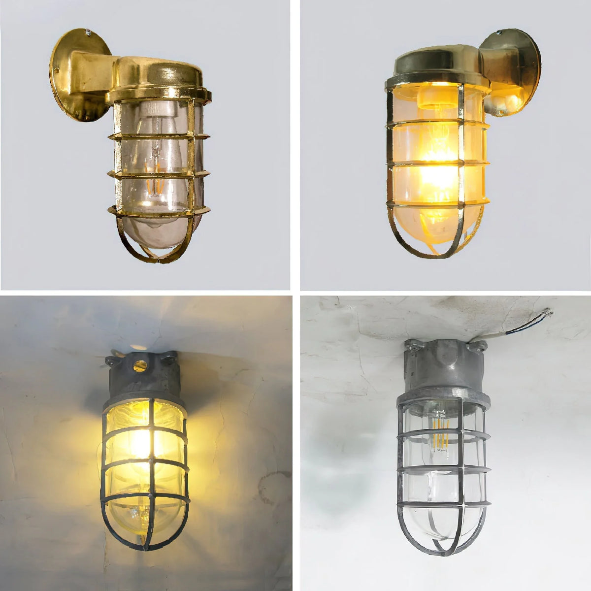 Wall Sconce | Glass Shade & Die-Cast Aluminum Body | E26/E27 Socket