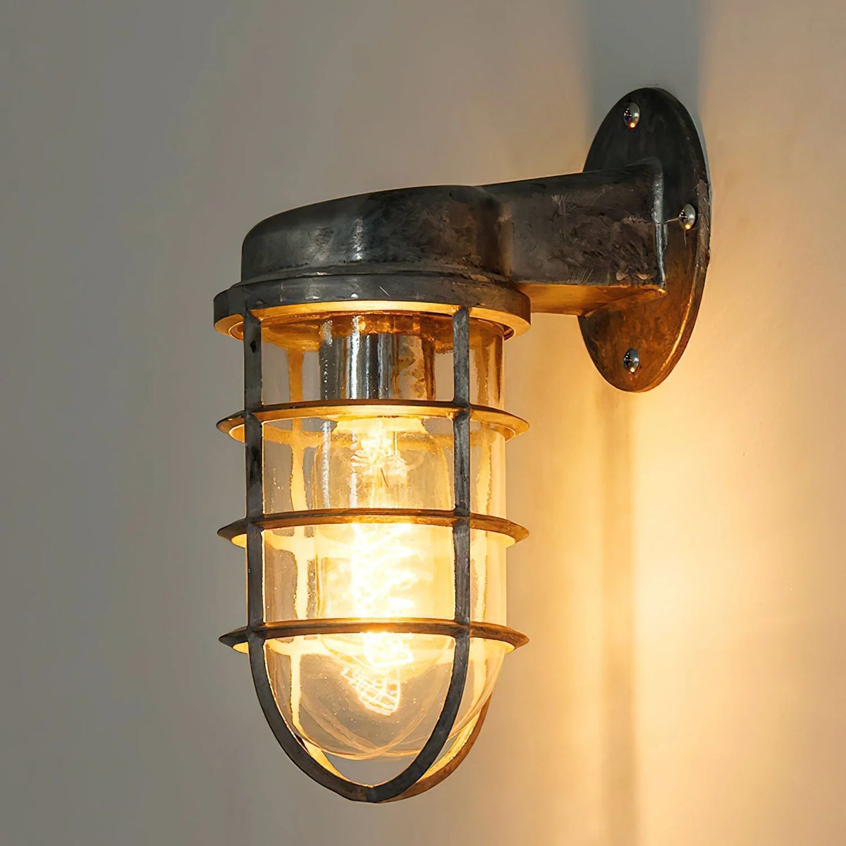 Wall Sconce | Glass Shade & Die-Cast Aluminum Body | E26/E27 Socket