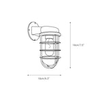 Wall Sconce | Glass Shade & Die-Cast Aluminum Body | E26/E27 Socket