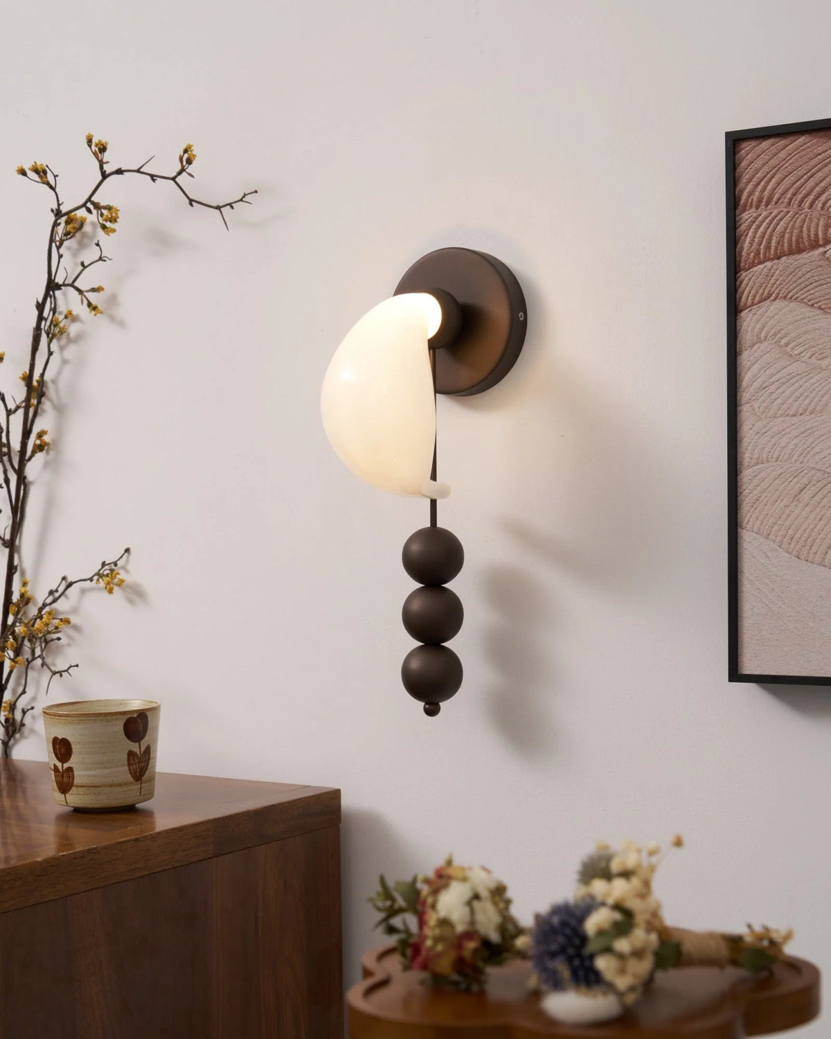 Wall Sconce | Glass Shade & Integrated LED | 36 cm Height