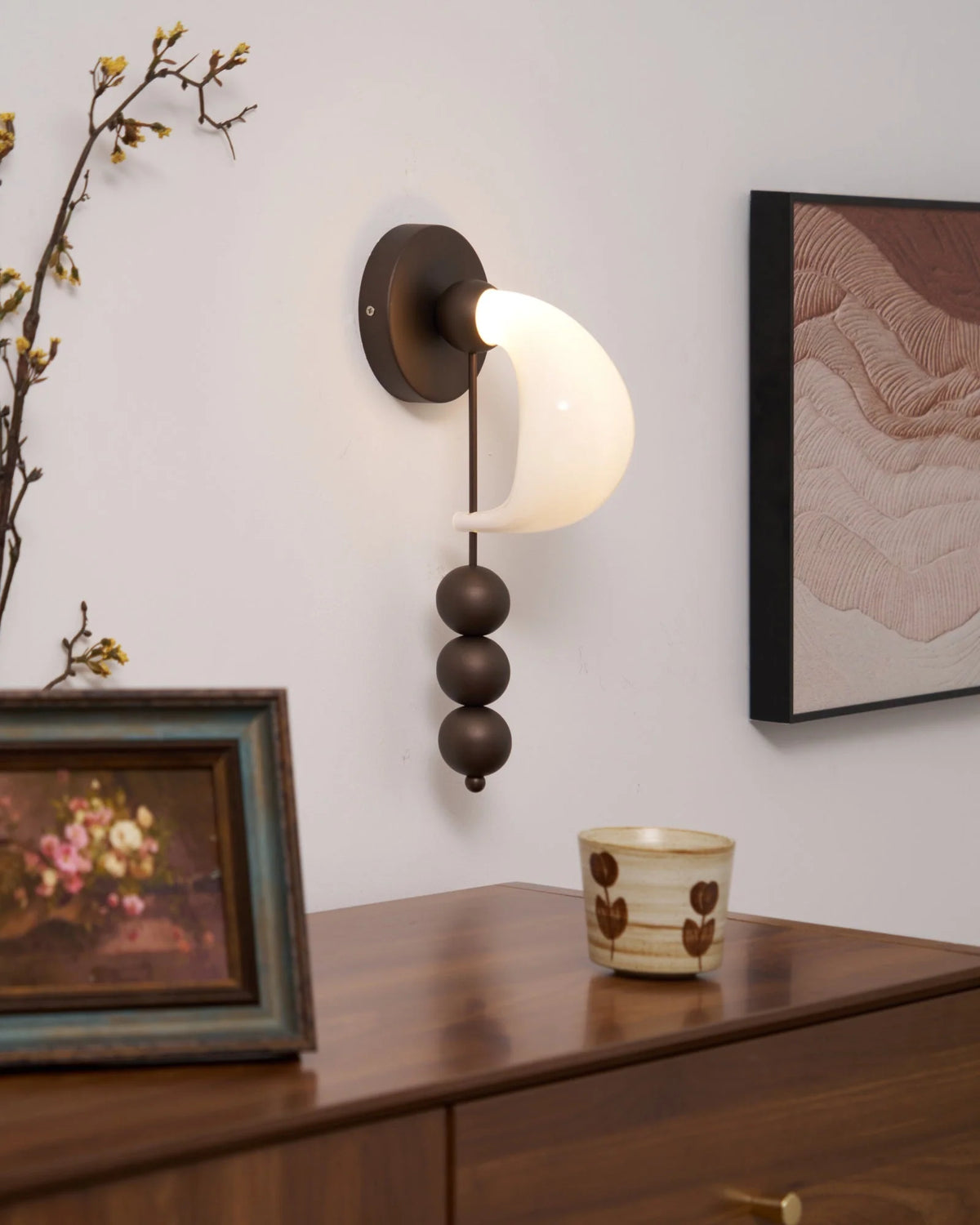 Wall Sconce | Glass Shade & Integrated LED | 36 cm Height