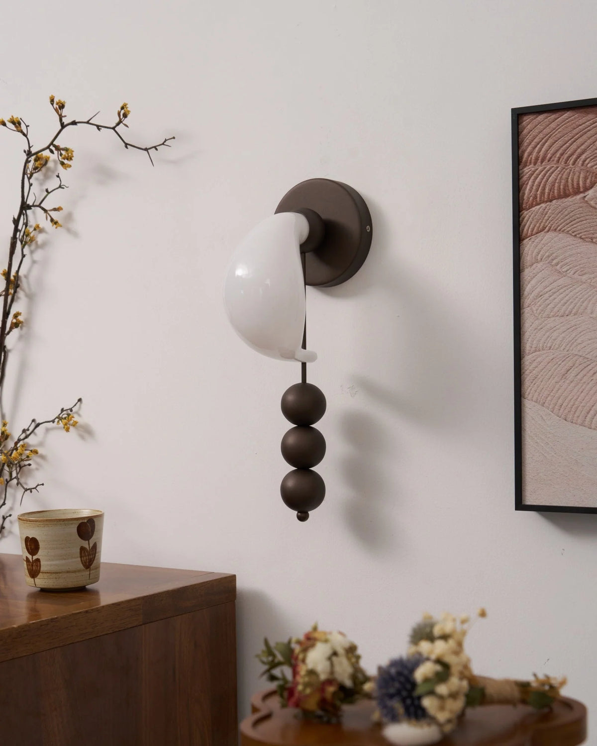 Wall Sconce | Glass Shade & Integrated LED | 36 cm Height
