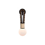 Wall Sconce | Glass Shade & Walnut Wood | 38 cm Height