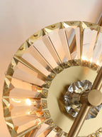 Wall Sconce | Gold-Finish Stainless Steel & Cut Crystal | Ø 25 cm x H 65 cm