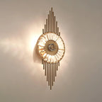Wall Sconce | Gold-Finish Stainless Steel & Cut Crystal | Ø 25 cm x H 65 cm