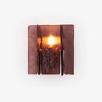 Wall Sconce | Gold Finish & Wine-Red Glass | E14 Compatible