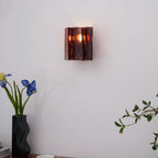 Wall Sconce | Gold Finish & Wine-Red Glass | E14 Compatible