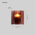 Wall Sconce | Gold Finish & Wine-Red Glass | E14 Compatible