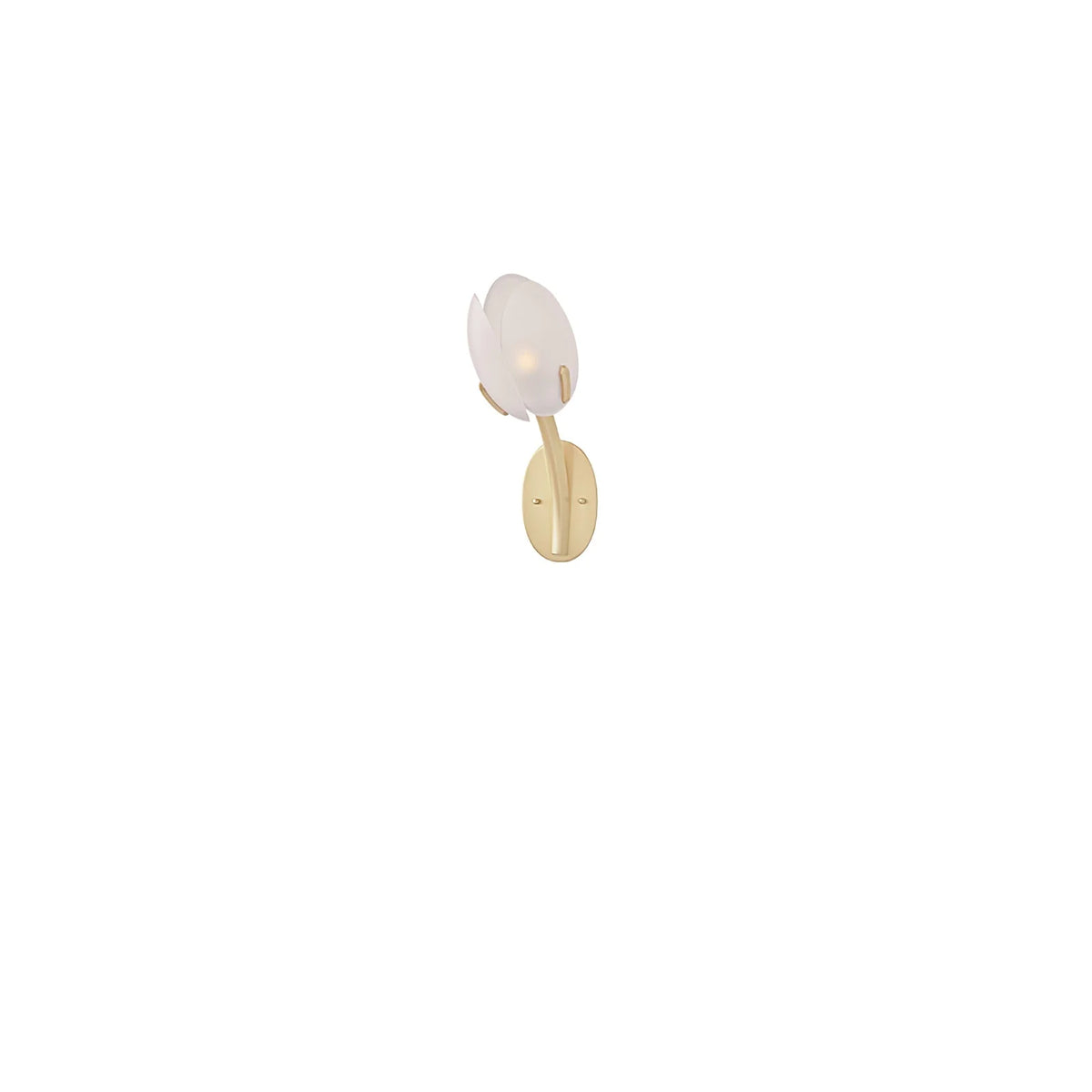 Wall Sconce | Gold Metal & Floral Glass Shade
