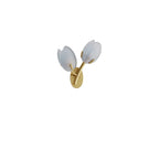Wall Sconce | Gold Metal & Floral Glass Shade
