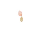 Wall Sconce | Gold Metal & Floral Glass Shade