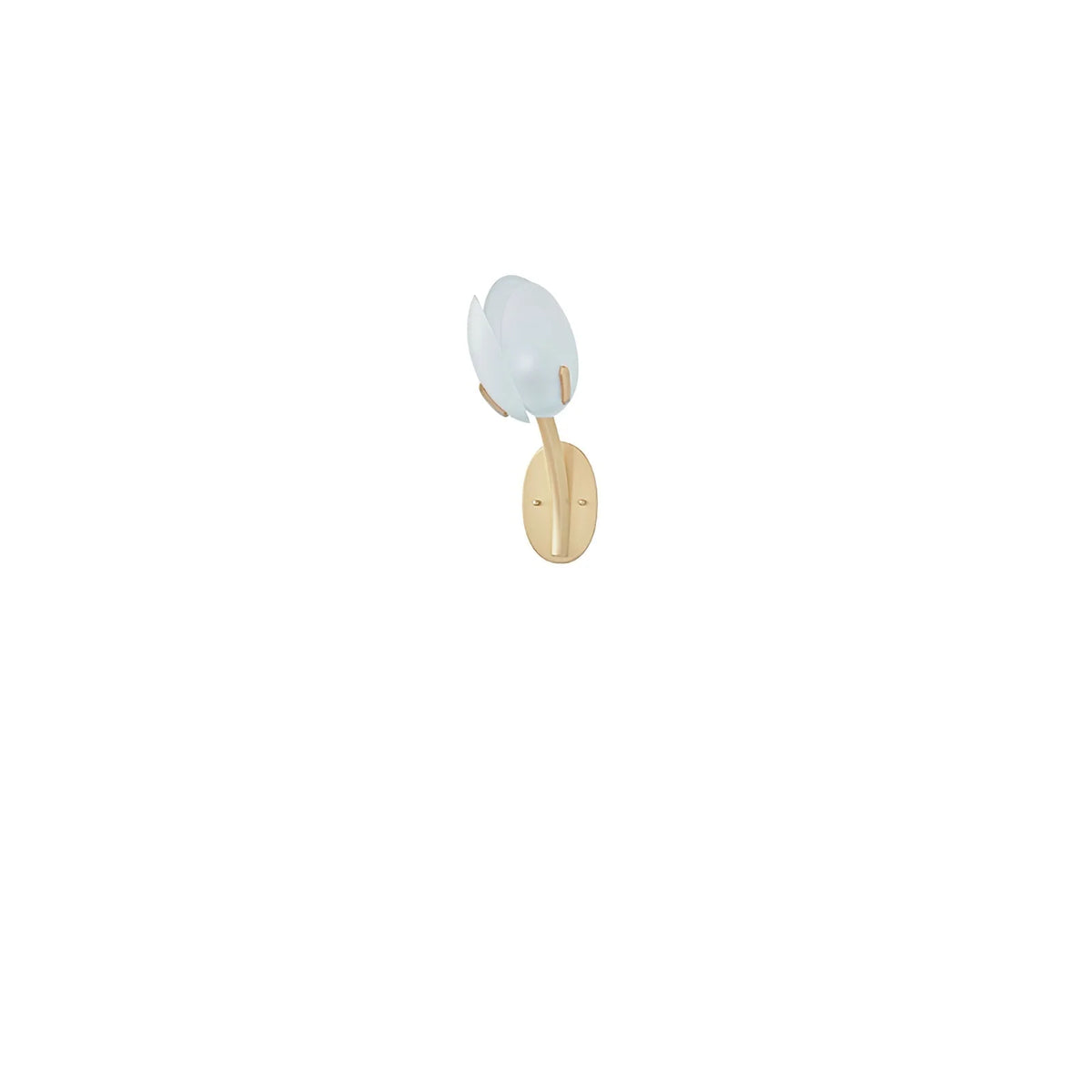 Wall Sconce | Gold Metal & Floral Glass Shade