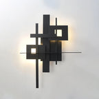 Wall Sconce | Integrated LED & Black Metal Body | 48 cm Diameter