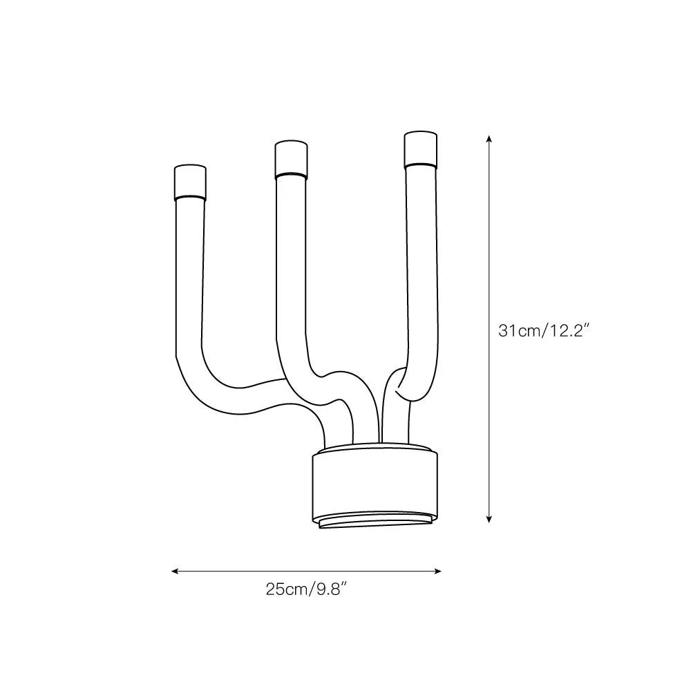 Wall Sconce | Integrated LED Brass Body & Perspex Shade | 20–25 cm