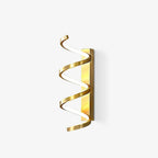 Wall Sconce | Integrated LED & Spiral Design | Brass