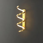 Wall Sconce | Integrated LED & Spiral Design | Brass