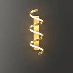 Wall Sconce | Integrated LED & Spiral Design | Brass