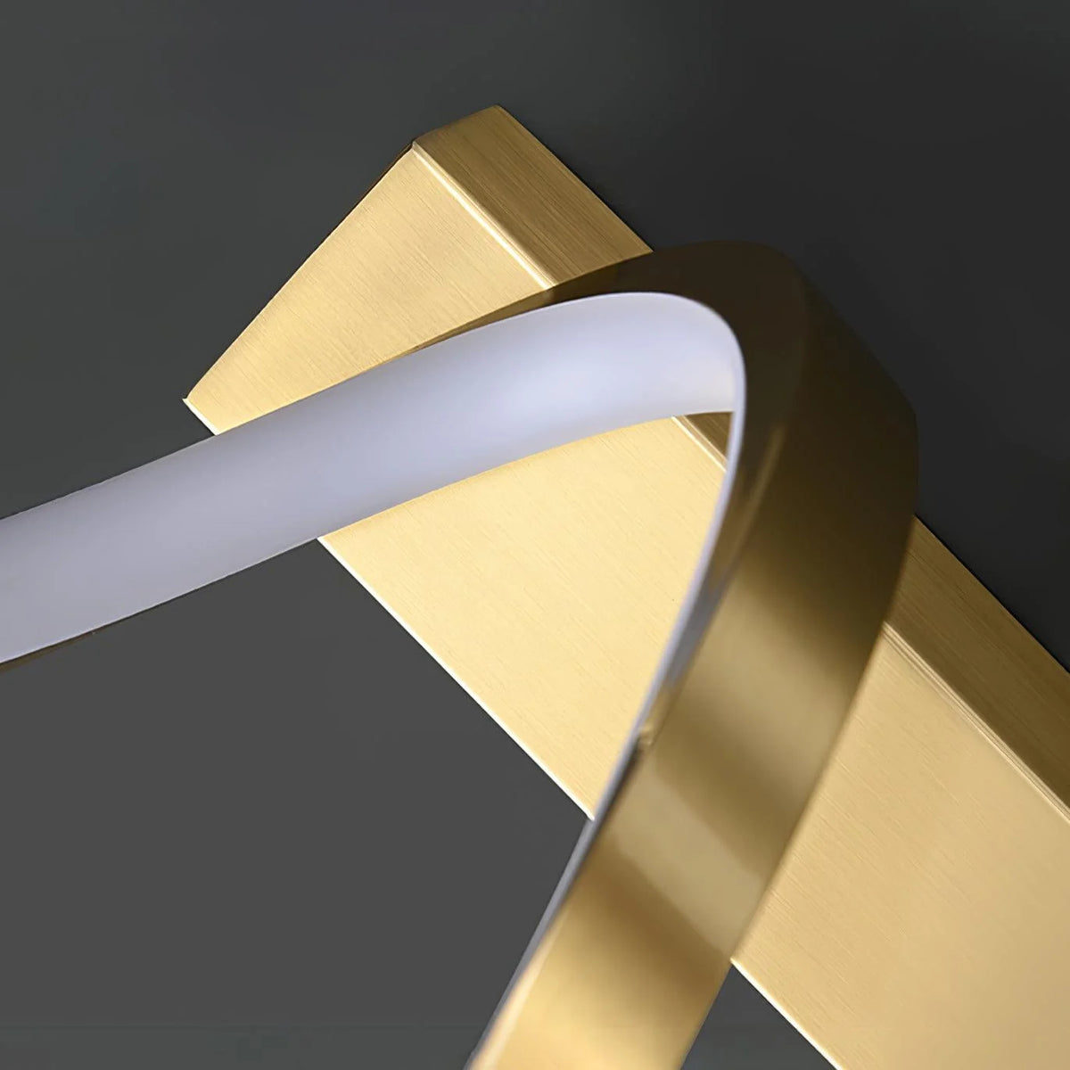 Wall Sconce | Integrated LED & Spiral Design | Brass