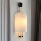 Wall Sconce | Iron Body & Glass Shade | 25 x 65 cm