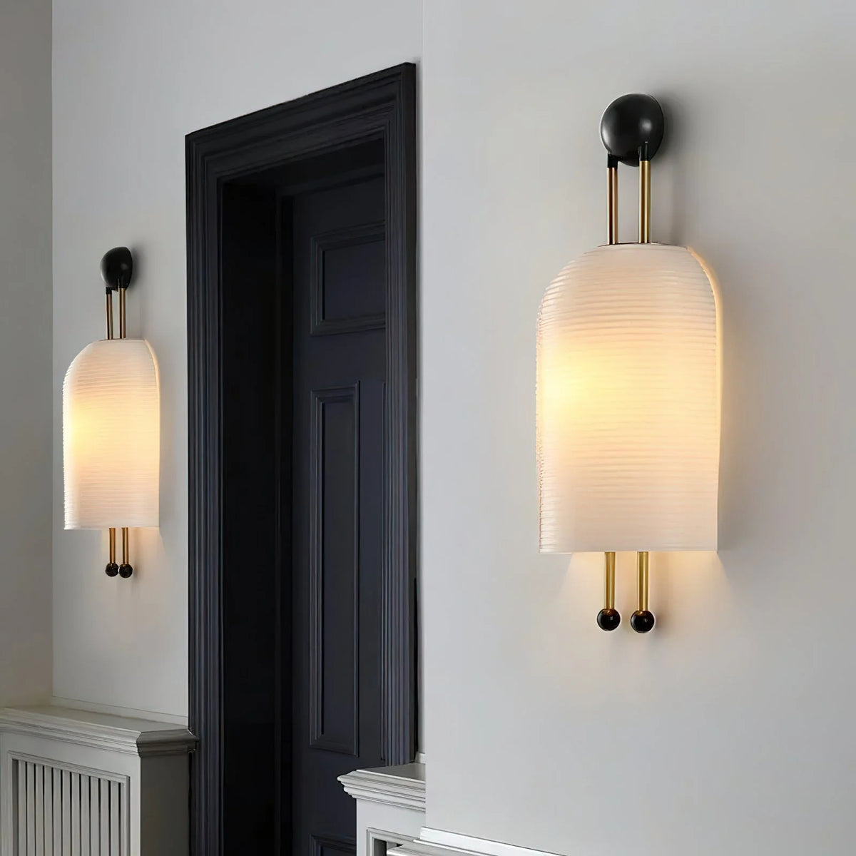 Wall Sconce | Iron Body & Glass Shade | 25 x 65 cm