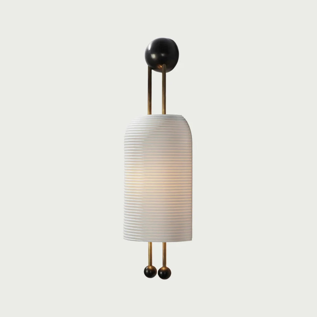Wall Sconce | Iron Body & Glass Shade | 25 x 65 cm