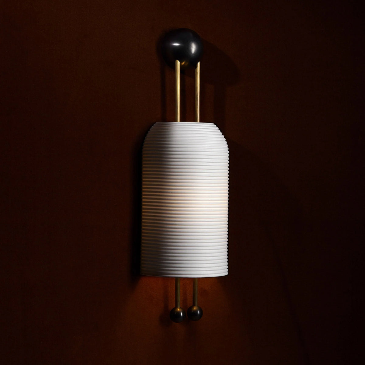 Wall Sconce | Iron Body & Glass Shade | 25 x 65 cm