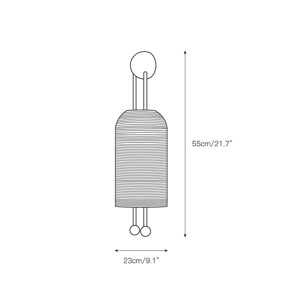 Wall Sconce | Iron Body & Glass Shade | 25 x 65 cm