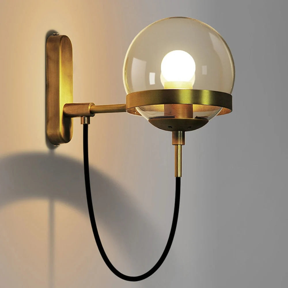 Wall Sconce | Iron & Glass Dimmable | Bulb Included